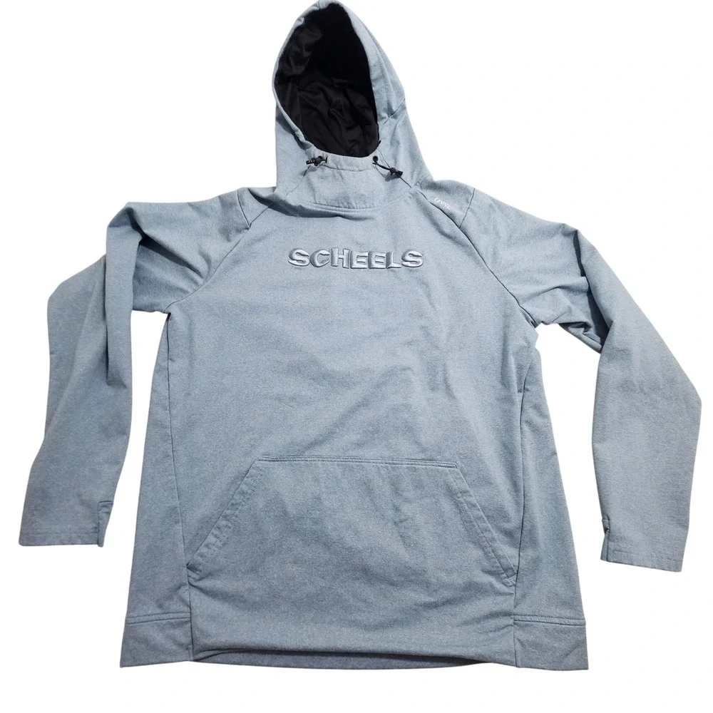 UNRL Scheels Performance Hoodie XL Blue Scuba Neck Pullover Sweatshirt